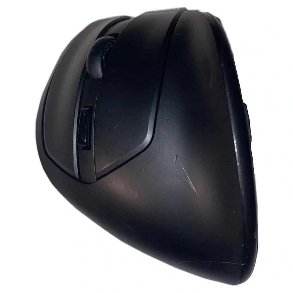 MicroPack Model MP-V02W Trackball Wireless Right Hand Ergonomic Mouse, Black